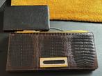 Sac en cuir de crocodile avec portefeuille, Ophalen of Verzenden, Gebruikt