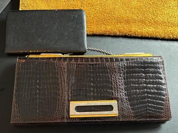 Sac en cuir de crocodile avec portefeuille  beschikbaar voor biedingen