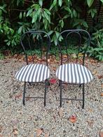 2 x klapstoelen, Huis en Inrichting, Stoelen, Ophalen, Gebruikt, Twee, Zwart
