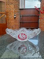 Kristallen fruitschaal met vogels 30cm lang,18cm breed, Antiek en Kunst, Ophalen of Verzenden