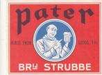 Bieretiket België : Strubbe Ichtegem Pater, Verzamelen, Verzenden, Nieuw, Overige typen, Overige merken