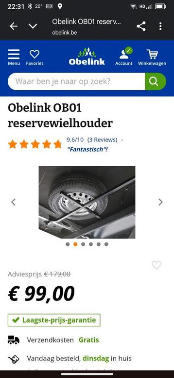 Reservewiel houder beschikbaar voor biedingen