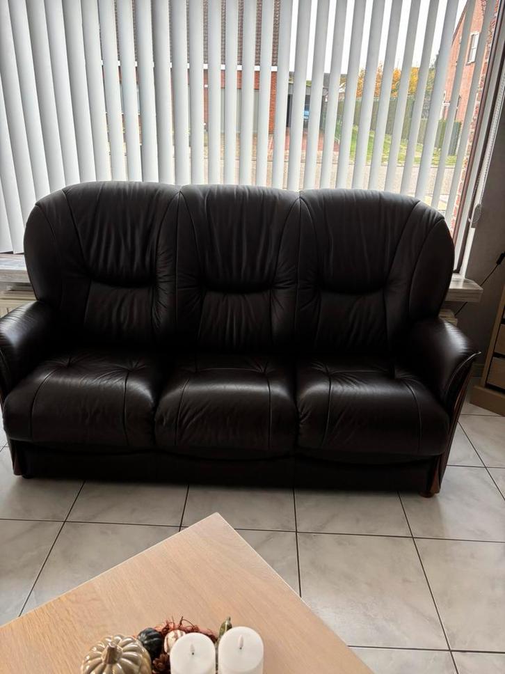 Leren salon in perfecte staat, Huis en Inrichting, Zetels | Zetels, Zo goed als nieuw, Ophalen