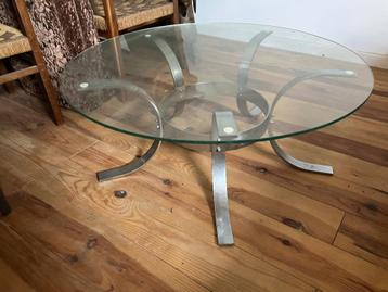 Table basse années '70, Moins de 50 cm, Rond, Enlèvement, Utilisé
