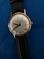 Zenith Stellina Automatic Gouden Vintage Herenhorloge, Handtassen en Accessoires, Horloges | Heren, Leer, Polshorloge, Zo goed als nieuw