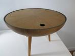 Table basse ronde moderne en chêne plaqué chêne, Enlèvement ou Envoi, Utilisé