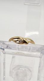 Prachtig 14k ring met briljantje, Ophalen of Verzenden, Zo goed als nieuw