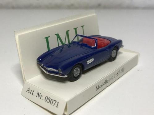 1:87 I.M.U. 05072 BMW 507 roadster blauw 1957, Hobby en Vrije tijd, Modelauto's | 1:87, Zo goed als nieuw, Auto, Overige merken