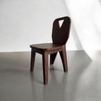 Chaise brutaliste rétro foncée solide (plusieurs en stock !), Enlèvement ou Envoi