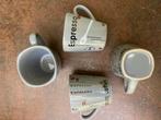 Espresso tasjes 4, Huis en Inrichting, Ophalen, Nieuw, Kop(pen) en/of Schotel(s)