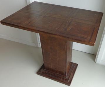 LAAT ART-DECO PRONKTAFELTJE / MARQUETERIE / 1930 / H=69cm beschikbaar voor biedingen