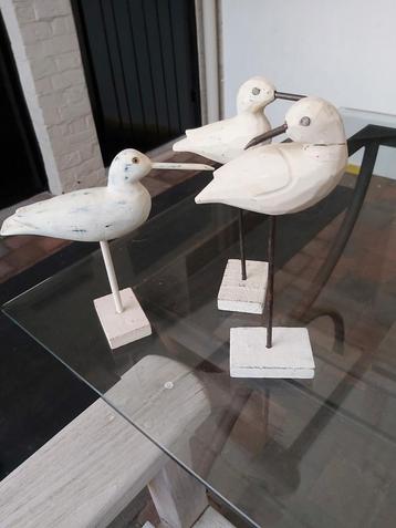 3 houten vogels, Huis en Inrichting, Ophalen of Verzenden, Zo goed als nieuw