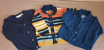 3 gilets garçon - 18 mois, Enfants & Bébés, Enlèvement ou Envoi, Utilisé, Garçon