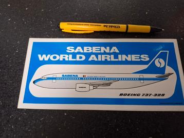 Sticker vliegtuig Sabena Boeing 737 beschikbaar voor biedingen