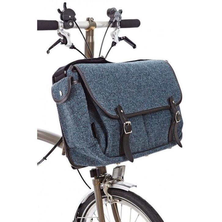 Brompton Chapman Harris Tweed Stormgrijze tas, Fietsen en Brommers, Fietsen | Vouwfietsen, Zo goed als nieuw, Brompton, Ophalen