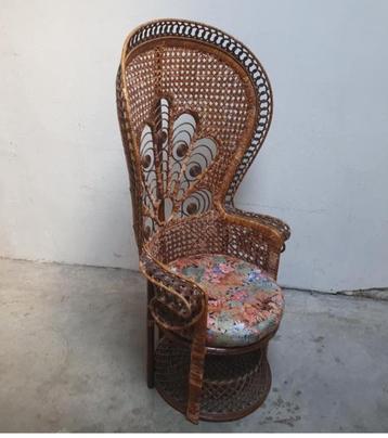 Vintage emmanuelle pauwenstoel - peacock chair beschikbaar voor biedingen