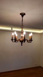 Luster brons 7 armen, Huis en Inrichting, Lampen | Kroonluchters, Ophalen