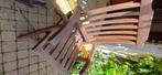 Duo teakhouten tuinstoelen, Tuin en Terras, Ophalen, Gebruikt, Hout, Inklapbaar