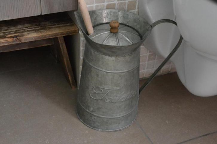 WC-Borstelhouder Toilettes ~lampetkan met deksel~ LANDELIJK, Huis en Inrichting, Badkamer | Badtextiel en Accessoires, Nieuw, Overige typen