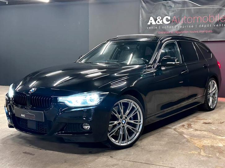 BMW 335d xDrive-pakket M, Auto's, BMW, Bedrijf, 3 Reeks, Bluetooth, Diesel, Euro 6, Break, 5 deurs, Automaat, Zwart, Zwart, Leder