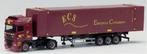 1:87 Herpa ECS 45 ft. container Daf, Ophalen of Verzenden, Zo goed als nieuw, Bus of Vrachtwagen, Herpa