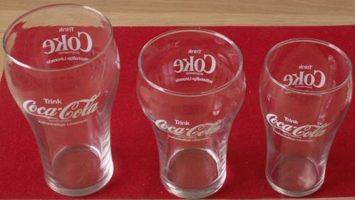 3 verschillende Duitse Coca Cola contourglazen 0,2 en 0,3 en, Verzamelen, Glas en Drinkglazen, Nieuw, Ophalen of Verzenden