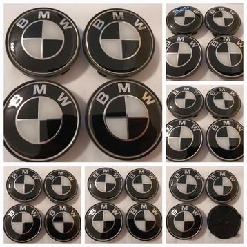 Couvre-roues BMW Ø68mm complets noir/noir blanc/bleu blanc f, Enlèvement ou Envoi, Neuf
