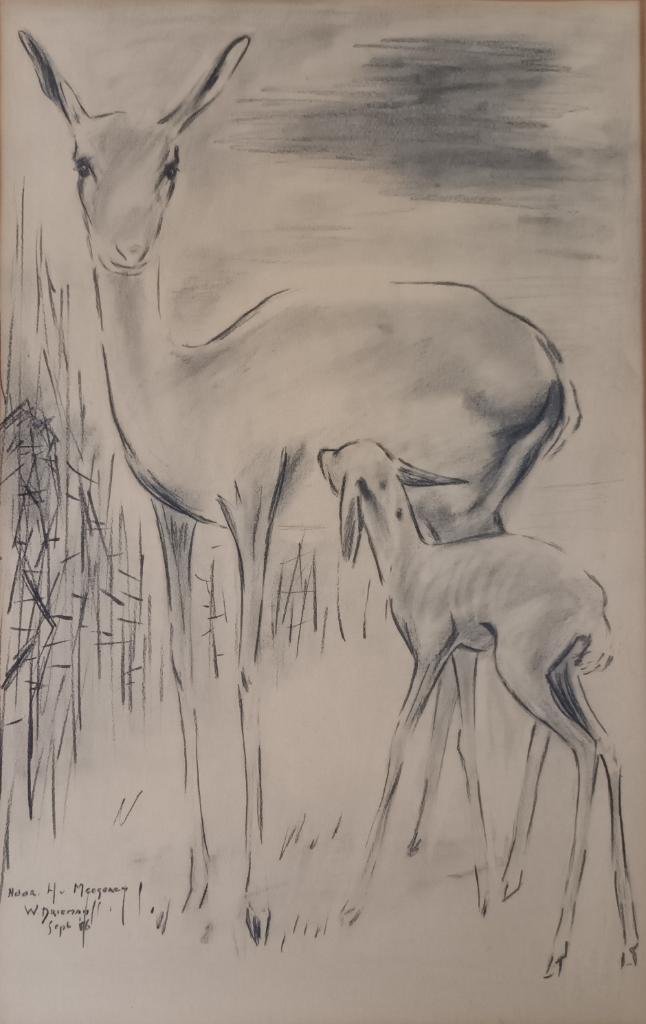 Potloodtekening W. Drieman naar Han van Meegeren, Ophalen of Verzenden