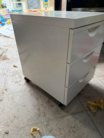 Metalen archiefkastje bureau, Huis en Inrichting, Kasten | Roldeurkasten en Archiefkasten, Ophalen, Minder dan 50 cm, Zo goed als nieuw