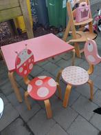 Table pour enfants avec 2 chaises, bois, Comme neuf, Chaise(s), Enlèvement ou Envoi