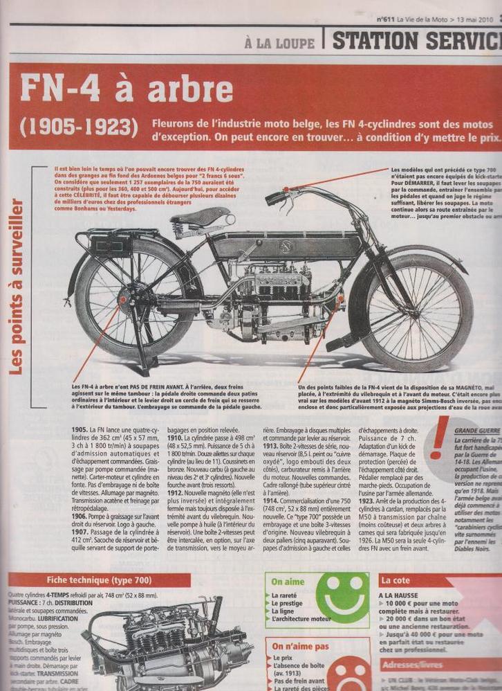Moto FN quatre cylindres 1905-1923 collection, Boeken, Motoren, Gelezen, Verzenden