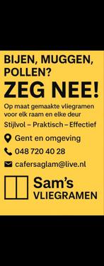 Vliegraam op maat Oost/ west Vlaanderen  wij komen meeten, Huis en Inrichting, Ophalen of Verzenden