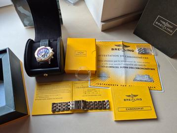 Breitling Chronomat 44 B01 Or acier CB0110 full set  beschikbaar voor biedingen