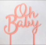 Roze# #Acrly #Oh #Baby #Cake #Baby #Shower #Decoraties, Nieuw, Versiering, Verzenden