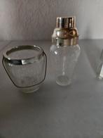 Vintage cocktail shaker en glas, Ophalen of Verzenden