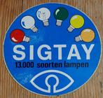 Vintage sticker Sigtay lampen retro autocollant, Verzamelen, Ophalen of Verzenden, Merk, Zo goed als nieuw