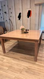 Teak tafel massief, Huis en Inrichting, Tafels | Eettafels, Ophalen, Landelijk/ modern, Zo goed als nieuw, Vijf personen of meer