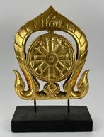 19e eeuw Antiek Thais houtsnijwerk tempelgrenssteen Thailand, Antiek en Kunst, Kunst | Beelden en Houtsnijwerken, Ophalen of Verzenden