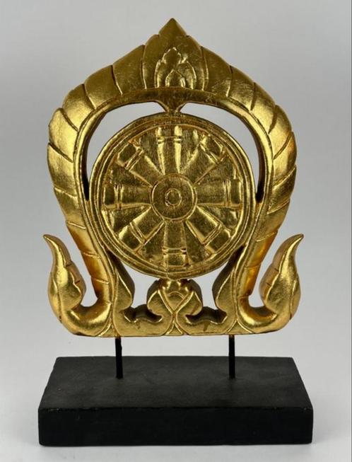 19e eeuw Antiek Thais houtsnijwerk tempelgrenssteen Thailand, Antiek en Kunst, Kunst | Beelden en Houtsnijwerken, Ophalen of Verzenden