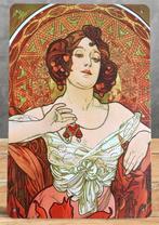 ALPHONSE MUCHA Jugendstil Metalen Bord poster #06, Collections, Envoi, Neuf, Affiche