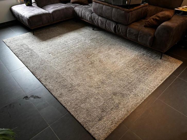 2 zilver / beige tapijten 200x290, Huis en Inrichting, Stoffering | Tapijten en Vloerkleden, Gebruikt, Beige, Ophalen