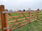 Weidepoort 1,2m / 2,1m / 3m in hardhout 'op voorraad', 2 of 3 paarden of pony's, Weidegang