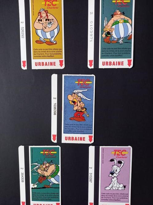 cartes BD(Astérix, Spirou..) pour les transports TEC, Tickets en Kaartjes, Trein, Bus en Vliegtuig