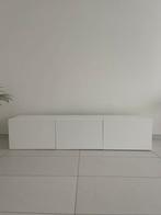 Meuble TV blanc 3 portes Besta IKEA, 150 à 200 cm, Comme neuf, 25 à 50 cm, Enlèvement