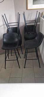 6 Tabourets de bar, Maison & Meubles, Avec repose-pieds, Enlèvement, Utilisé, Cuir