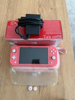 Nintendo Switch Lite, Games en Spelcomputers, Ophalen of Verzenden, Roze of Coral, Zo goed als nieuw, Met beschermhoes of tas