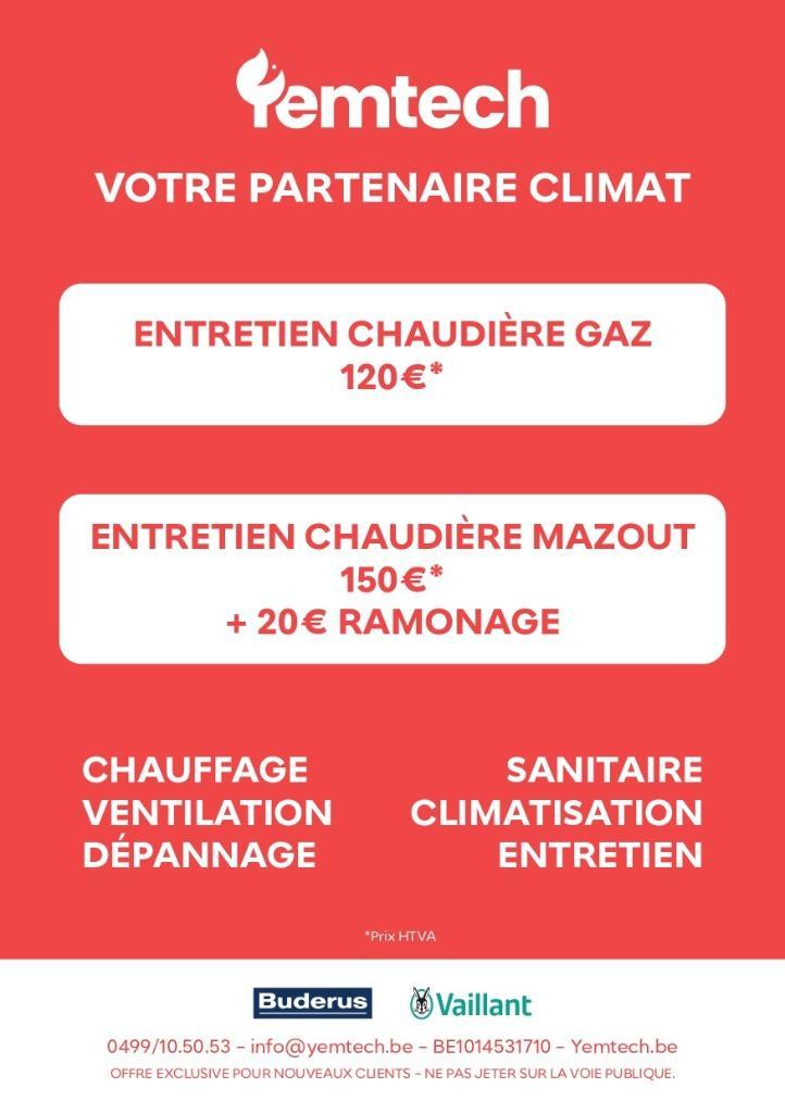 Entretien chaudière gaz & mazout  – Chauffagiste agréé, Doe-het-zelf en Bouw, Verwarming en Radiatoren, Nieuw, Cv-ketel of Combi-ketel