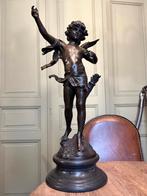 Grote bronzen Amor August Moreau 70 cm, Antiek en Kunst, Ophalen