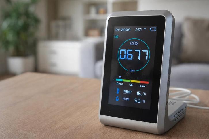 Sanobel CO₂-meter – luchtkwaliteit, temperatuur & luchtvocht, Electroménager, Électroménager & Équipement Autre, Comme neuf, Enlèvement ou Envoi