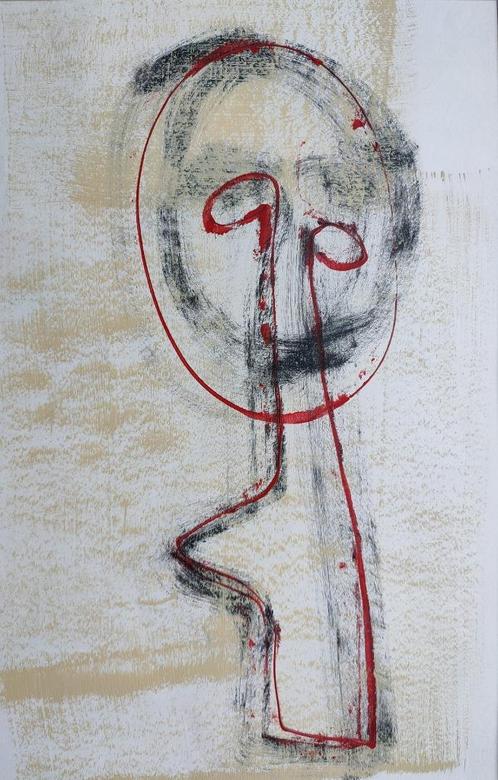ANONIEM Werken/schilderen op papier (GROOT FORMAAT), Antiek en Kunst, Kunst | Schilderijen | Abstract, Ophalen